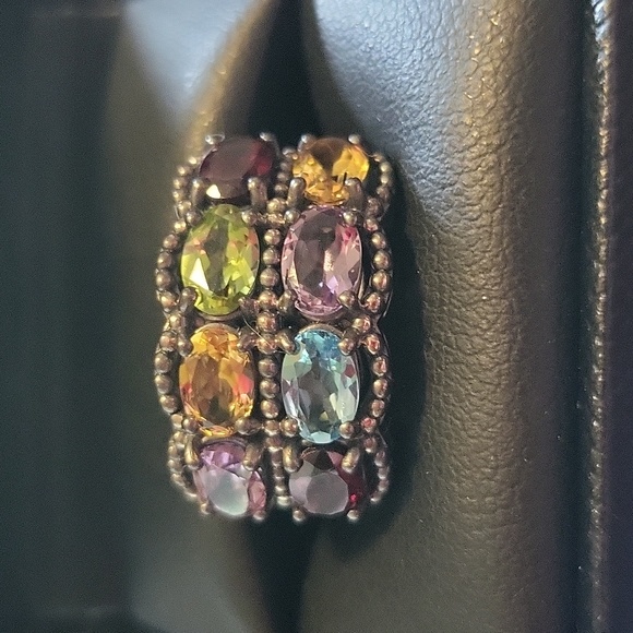 Effy Double Row Multicolor Oval GemStone Ring - Picture 2 of 9